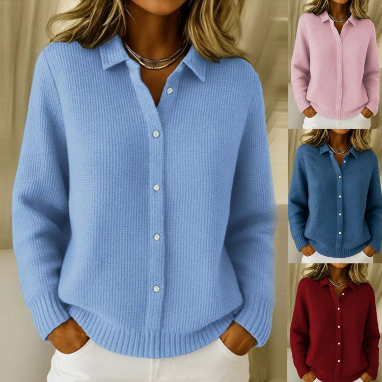 Soft Glow Lapel Sweater
